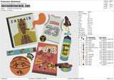 JORDAN COLLAGE Embroidery File 6 size