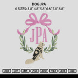 Dog Jpa Embroidery File 6 sizes