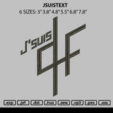 Jsuistext Embroidery File 6 sizes