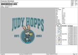 Judytext Embroidery File 6 sizes