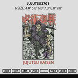 Jujutsu2701 Embroidery File 6 sizes