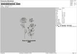 June Flo Embroidery File 6 sizes