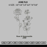 June Flo Embroidery File 6 sizes
