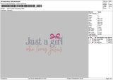 Girltext0103 Embroidery File 6 sizes