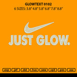 Glowtext 0102 Embroidery File 6 sizes