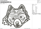 Japanese Spitz1 Embroidery File 6 size