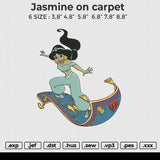 Jasmine on carpet Embroidery File 6 size