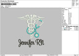 Jennifertext Embroidery File 6 sizes