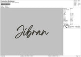 Jibran Txt Embroidery File 6 sizes