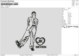 Jk Outline Embroidery File 6 sizes