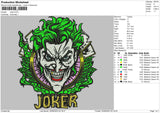 Joker Embroidery File 6 sizes