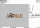 Jonahtext Embroidery File 6 sizes