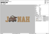 Jonahtext Embroidery File 6 sizes