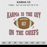 KARMA V2 Embroidery File 6 size