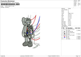 KAWS ROBOTIC Embroidery File 6 size