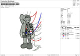 KAWS ROBOTIC Embroidery File 6 size