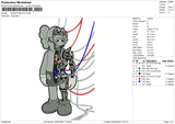 KAWS ROBOTIC Embroidery File 6 size