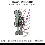 KAWS ROBOTIC Embroidery File 6 size