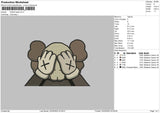 Kaws Head Embroidery