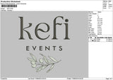 Kefitext Embroidery File 6 sizes