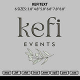 Kefitext Embroidery File 6 sizes