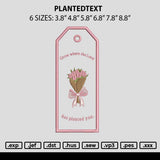 Chaintext Embroidery File 6 sizes