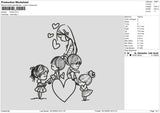 Kids Embroidery File 6 sizes