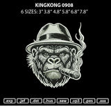 Kingkong 0908 Embroidery File 6 sizes