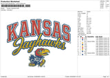 Kansas Jayhawks Embroidery File 6 size
