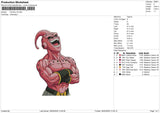 Kid Buu v2 Embroidery File 6 size