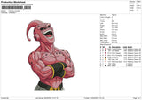 Kid Buu v2 Embroidery File 6 size