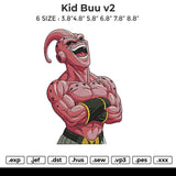 Kid Buu v2 Embroidery File 6 size