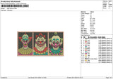 Clowns2511 Embroidery File 6 sizes