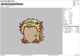 Kyojuro Rengoku Embroidery