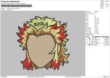 Kyojuro Rengoku Embroidery