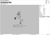 Lamptext 02 Embroidery File 6 sizes