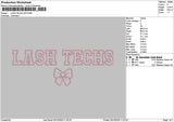Lashtext App 03 Embroidery File 6 sizes