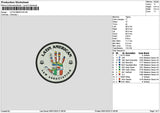 Latincircle0601 Embroidery File 6 sizes