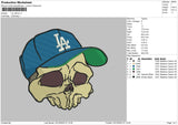 La Skull Embroidery File 6 sizes