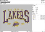 Lakers1311 Embroidery File 6 sizes