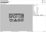 Led Zeppelin Embroidery File 6 sizes