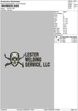 Lestertext Embroidery File 6 sizes