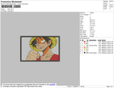 Luffy Rectangle Embroidery
