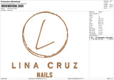 LINA CRUZ Embroidery File 6 size