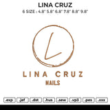 LINA CRUZ Embroidery File 6 size