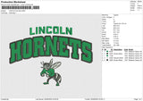 LINCOLN Hornets Embroidery File 6 size