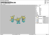 Aliens0909 Embroidery File 6 sizes