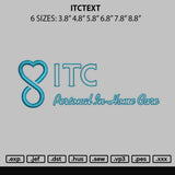 Itctext Embroidery File 6 sizes
