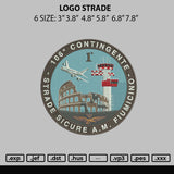 Logo Strade Embroidery File 6 sizes