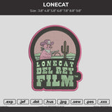 LONECAT Embroidery File 6 sizes